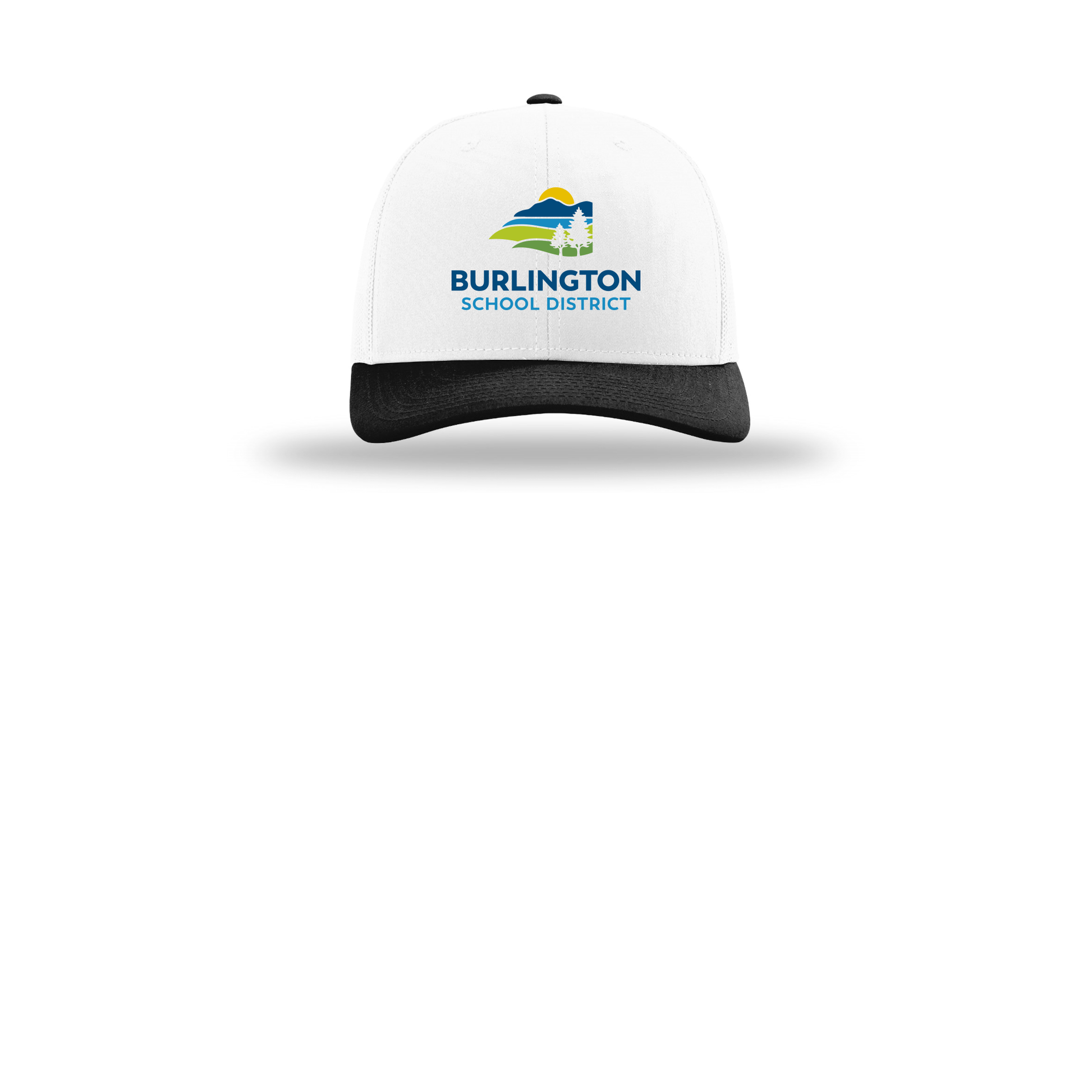 bsdvt-richardson-trucker-cap-embroidery-capfront-R112-whitewhiteblack-flat-front