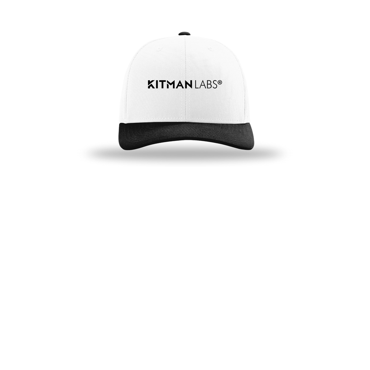 kitmanlabs-richardson-trucker-cap-embroidery-capfront-R112-whitewhiteblack-flat-front