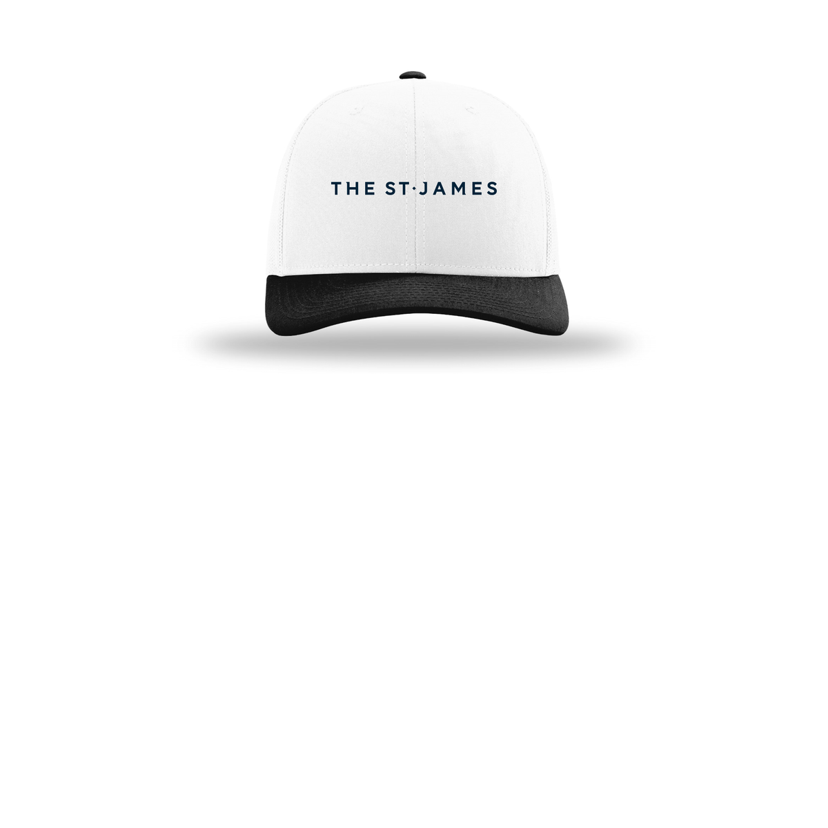 thestjames-richardson-trucker-cap-embroidery-capfront-R112-whitewhiteblack-flat-front