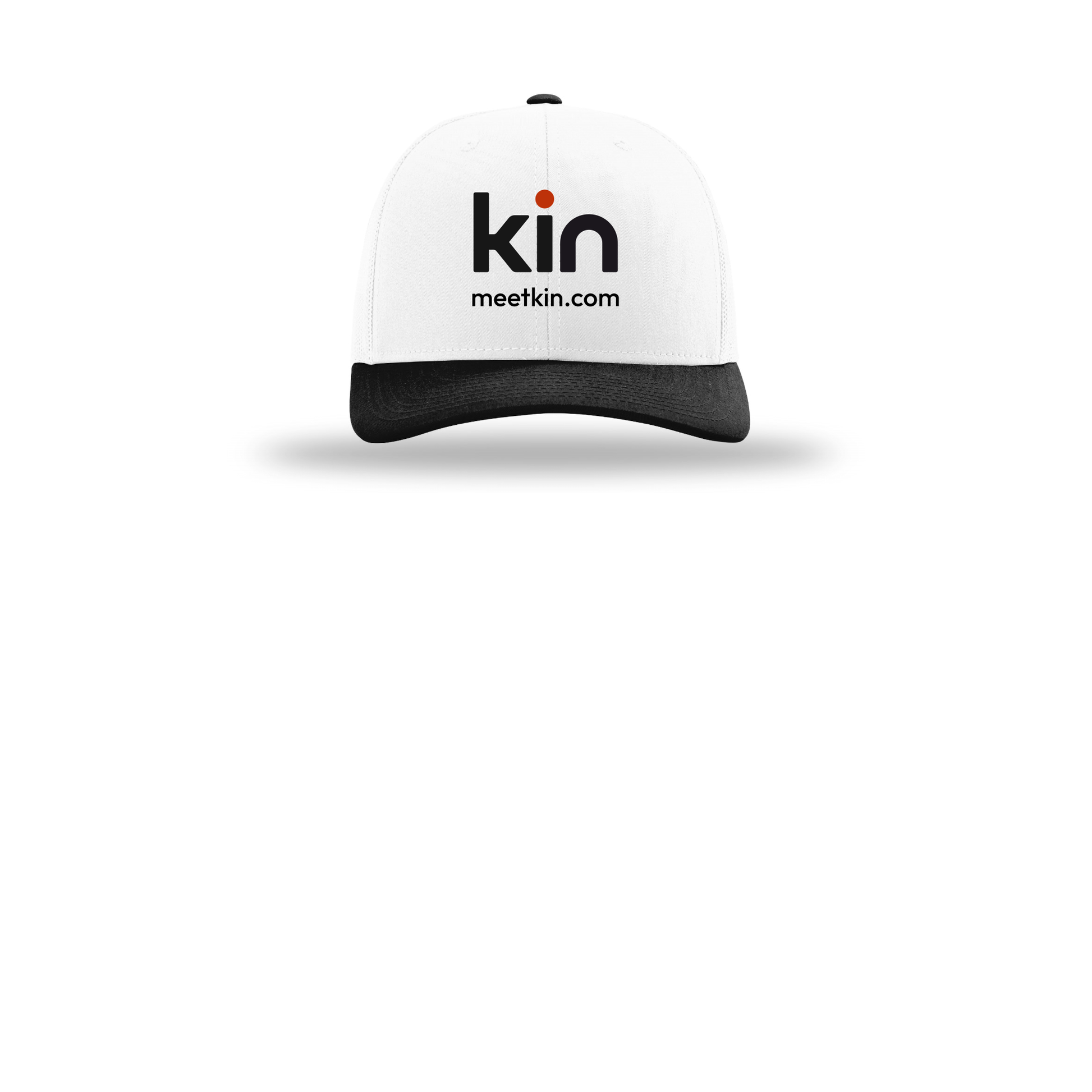 kin-richardson-trucker-cap-embroidery-capfront-R112-whitewhiteblack-flat-front