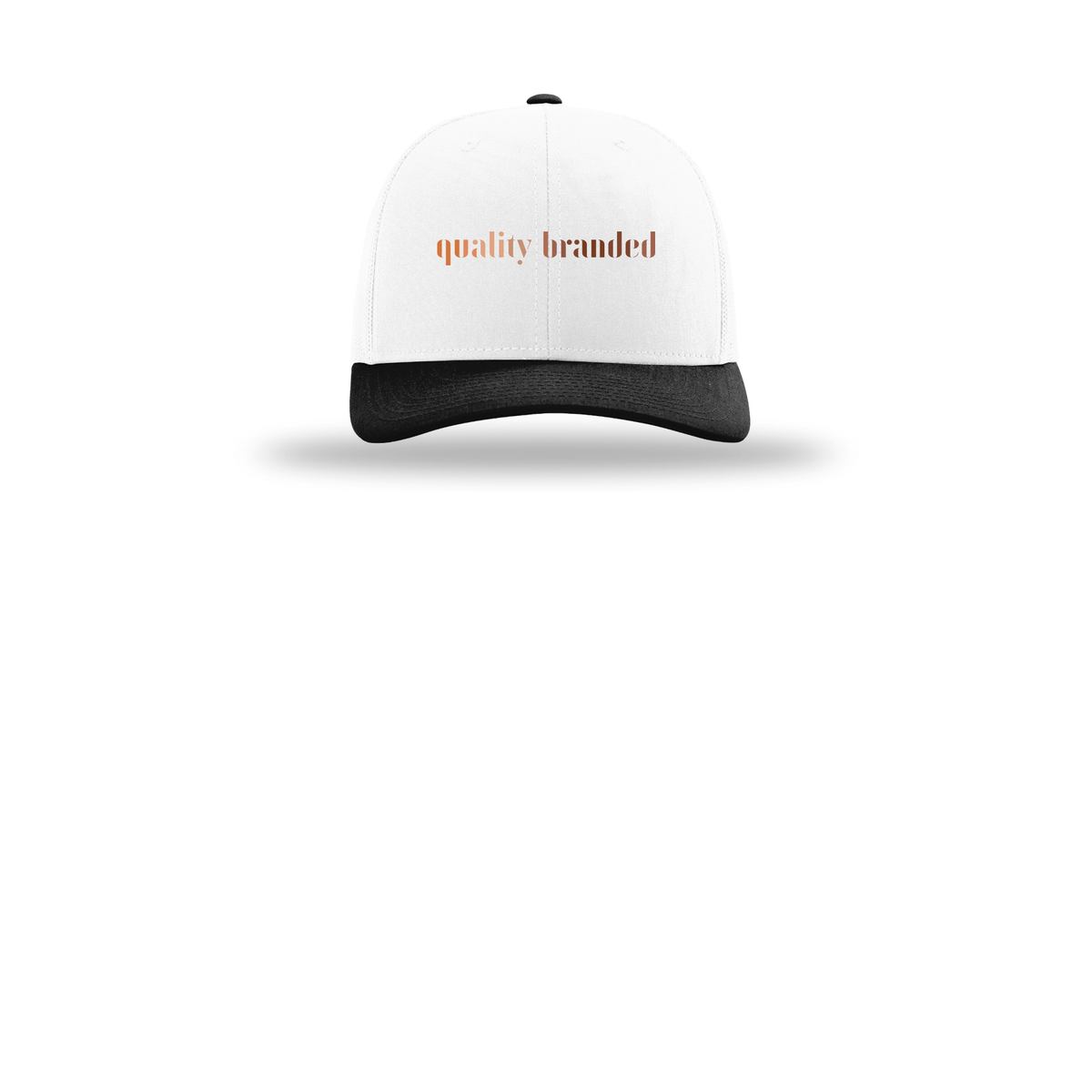 qualitybranded-richardson-trucker-cap-embroidery-capfront-R112-whitewhiteblack-flat-front
