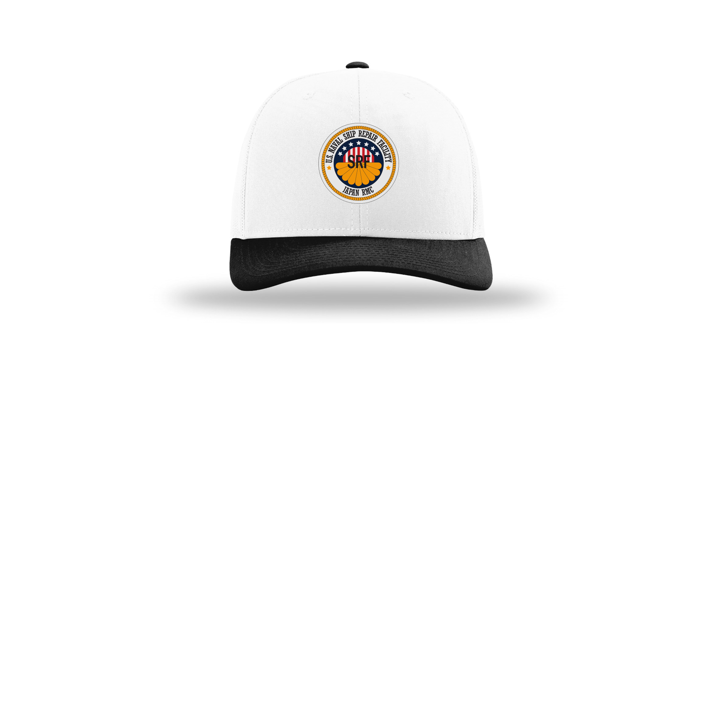 srf-jrmc-richardson-trucker-cap-embroidery-capfront-R112-whitewhiteblack-flat-front