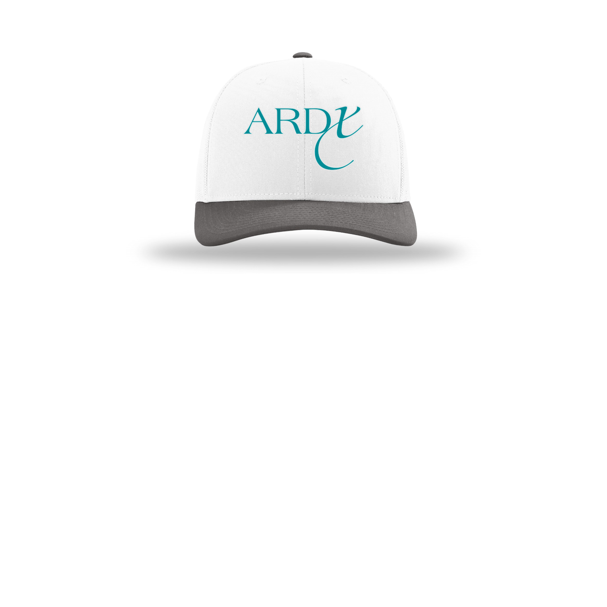 ardx-richardson-trucker-cap-embroidery-capfront-R112-whitewhitecharcoal-flat-front
