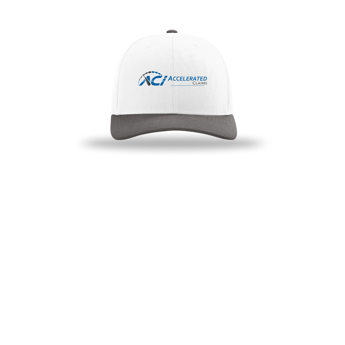 accelclaims-richardson-trucker-cap-embroidery-capfront-R112-whitewhitecharcoal-flat-front
