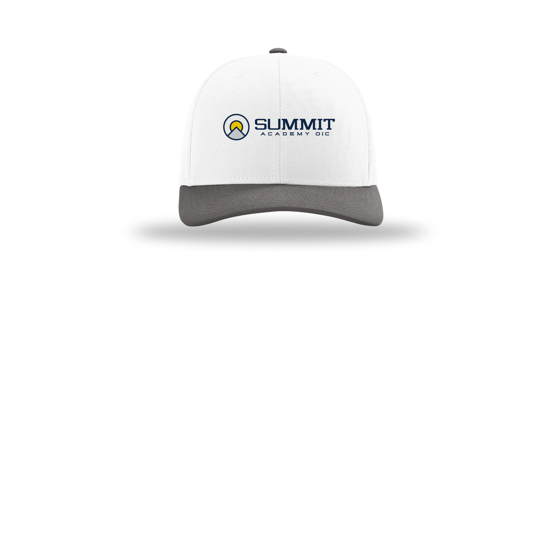 saoic-richardson-trucker-cap-embroidery-capfront-R112-whitewhitecharcoal-flat-front