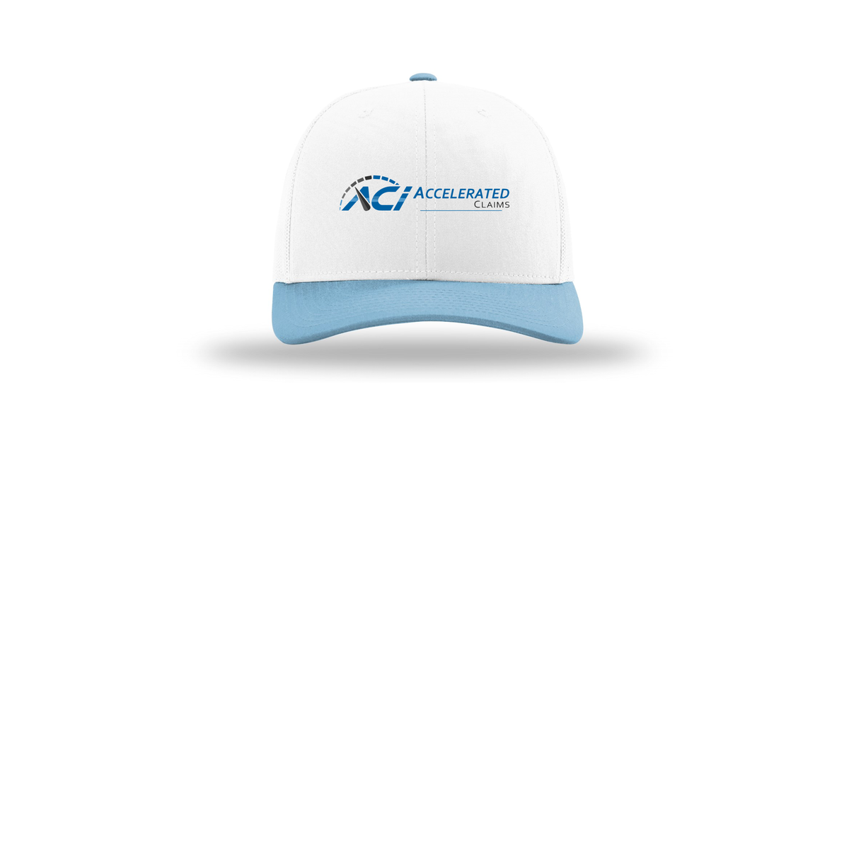 accelclaims-richardson-trucker-cap-embroidery-capfront-R112-whitewhitecolumbiablue-flat-front