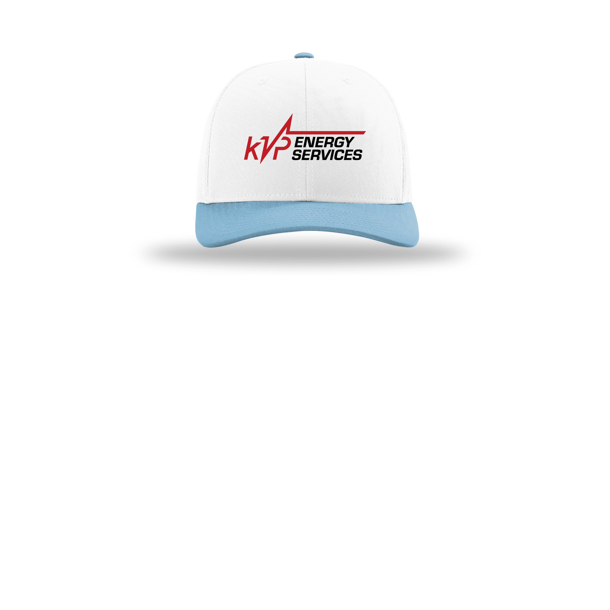 kvpenergy-richardson-trucker-cap-embroidery-capfront-R112-whitewhitecolumbiablue-flat-front