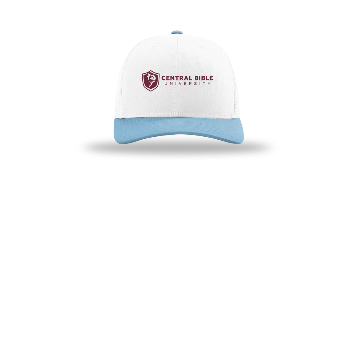 centralbible-richardson-trucker-cap-embroidery-capfront-R112-whitewhitecolumbiablue-flat-front