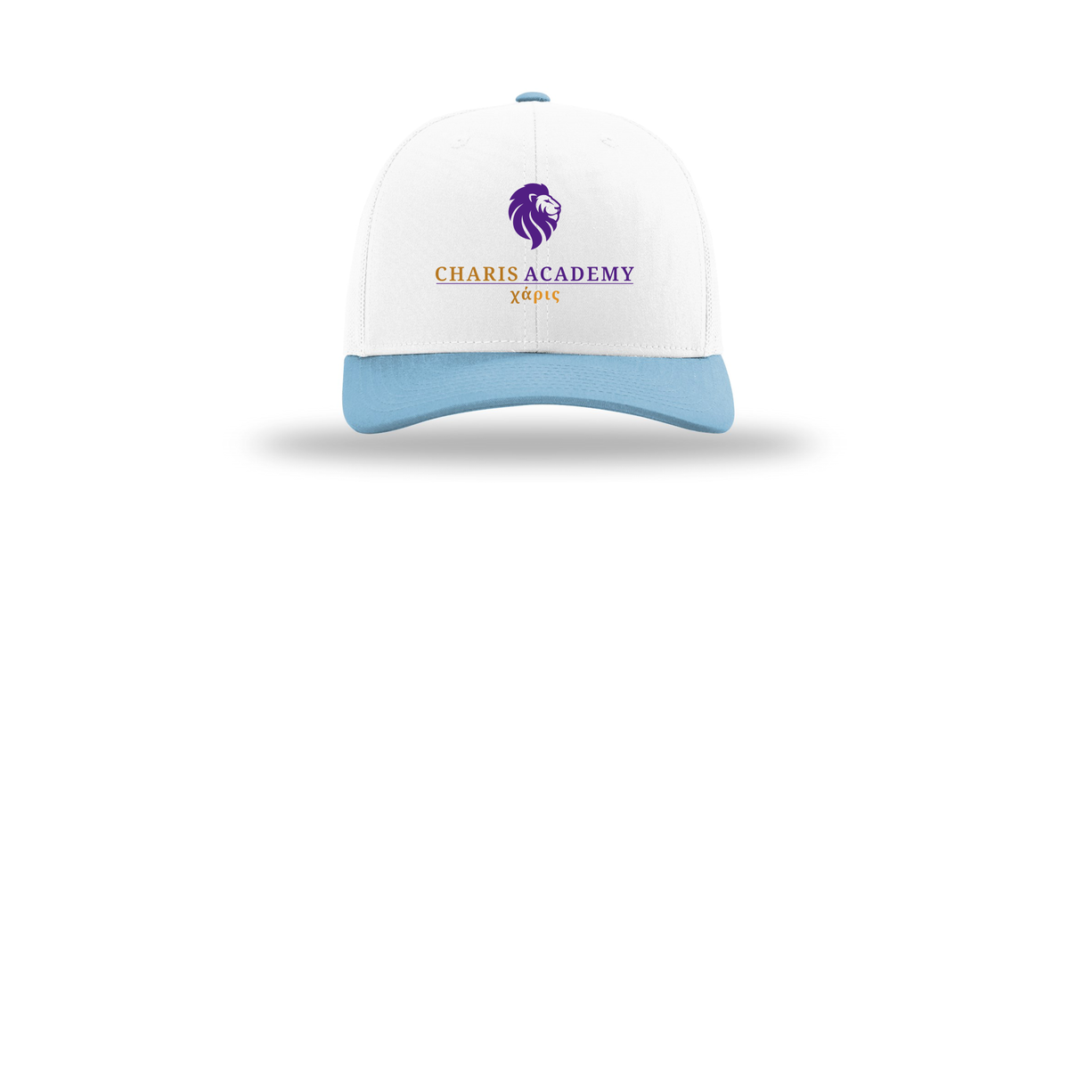 cahazleton-richardson-trucker-cap-embroidery-capfront-R112-whitewhitecolumbiablue-flat-front