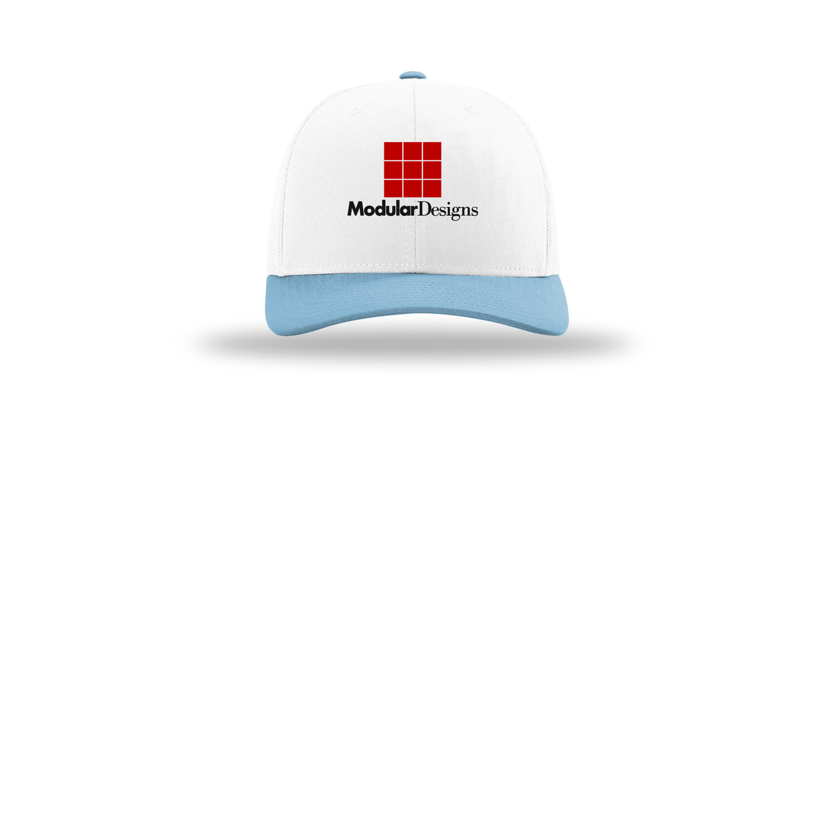 modulardesignsflooring-richardson-trucker-cap-embroidery-capfront-R112-whitewhitecolumbiablue-flat-front