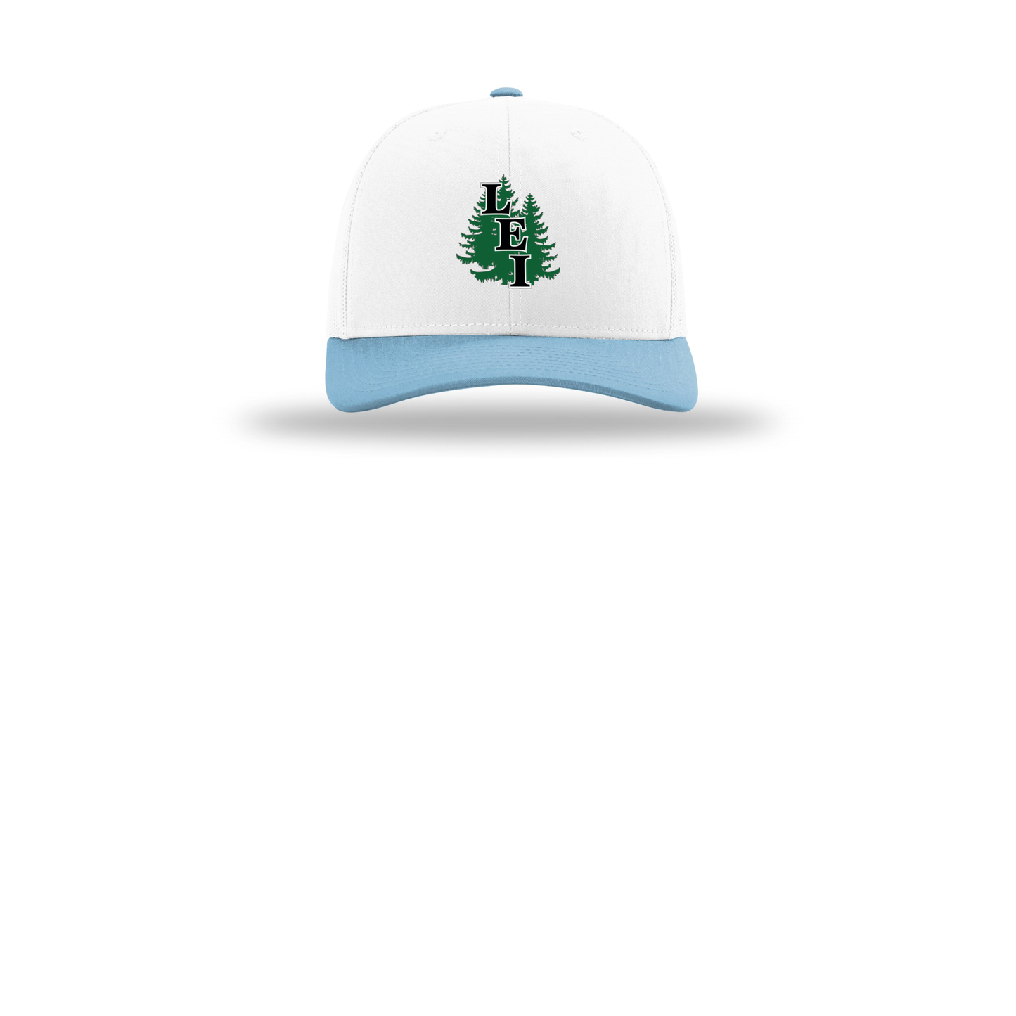leisite-richardson-trucker-cap-embroidery-capfront-R112-whitewhitecolumbiablue-flat-front