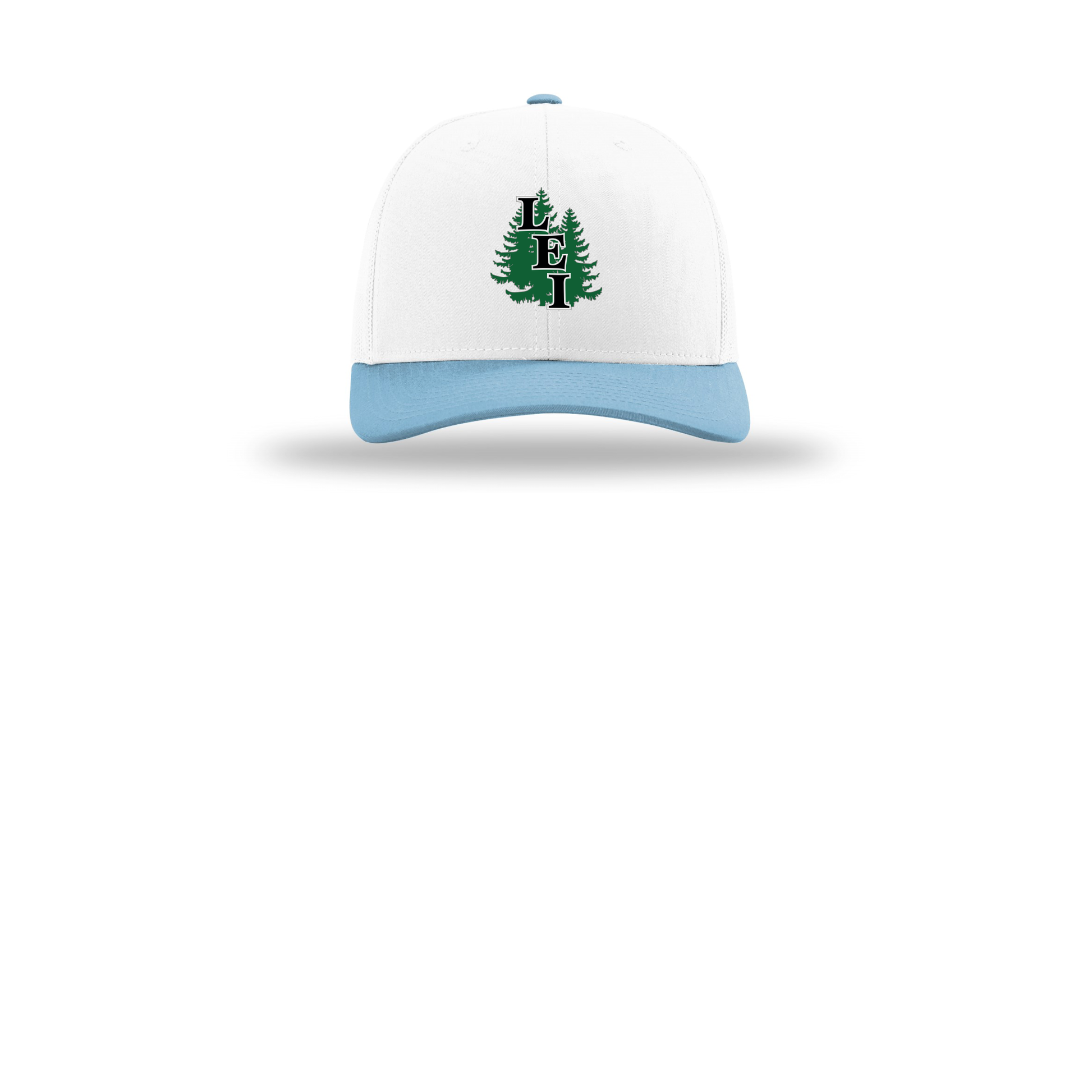 leisite-richardson-trucker-cap-embroidery-capfront-R112-whitewhitecolumbiablue-flat-front
