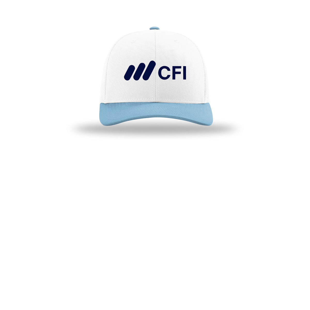 corporatefinanceinstitute-richardson-trucker-cap-embroidery-capfront-R112-whitewhitecolumbiablue-flat-front