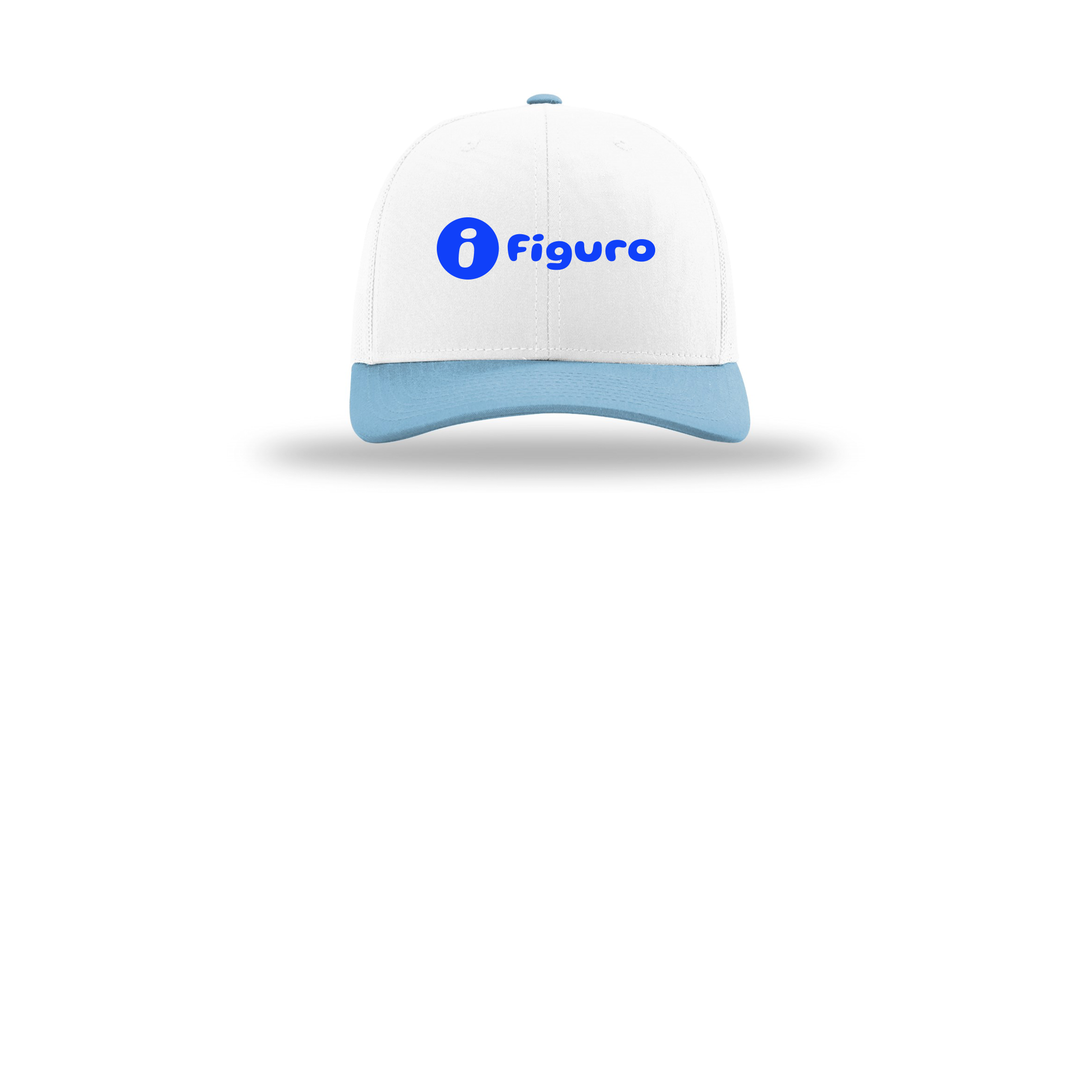getfiguro-richardson-trucker-cap-embroidery-capfront-R112-whitewhitecolumbiablue-flat-front