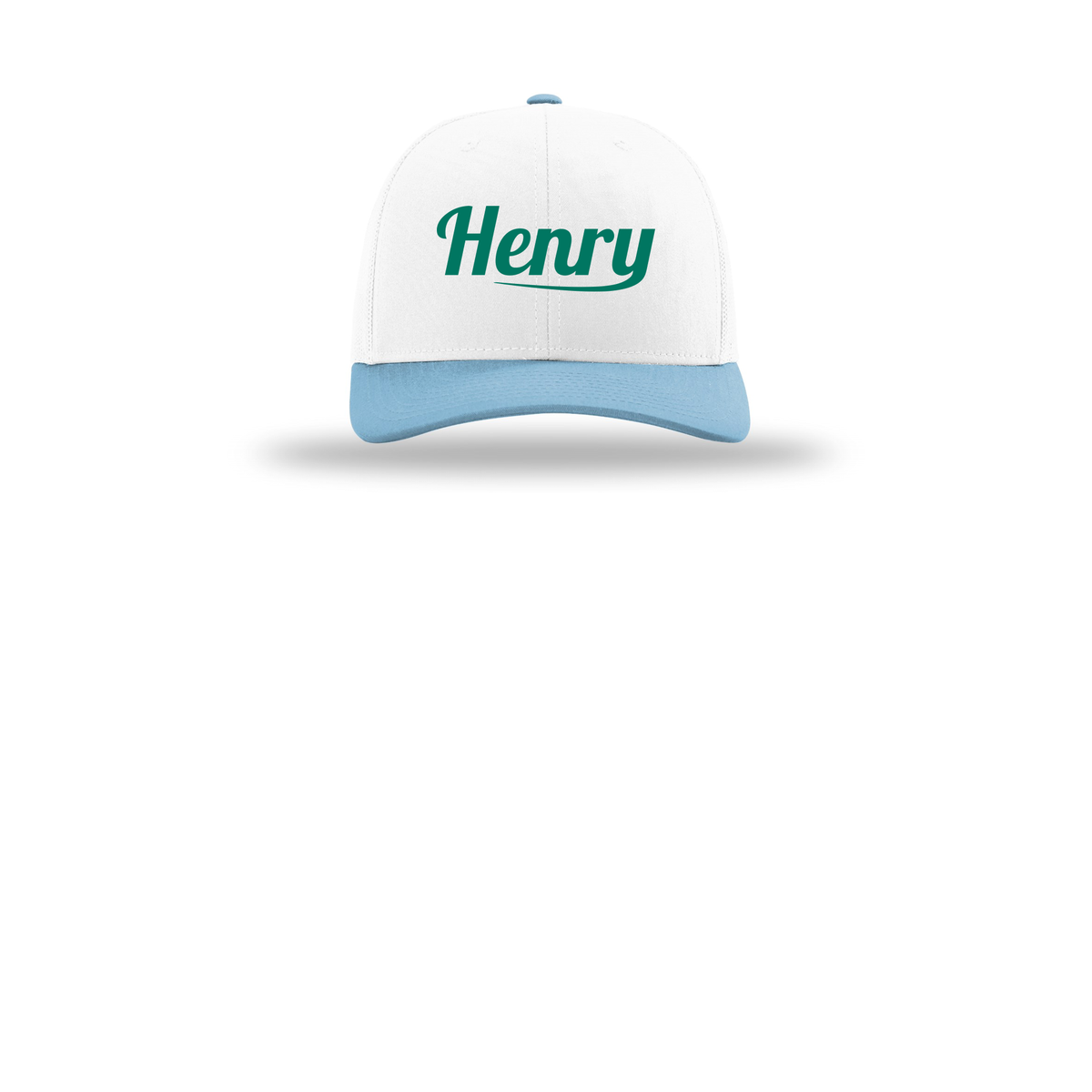 henrymeds-richardson-trucker-cap-embroidery-capfront-R112-whitewhitecolumbiablue-flat-front