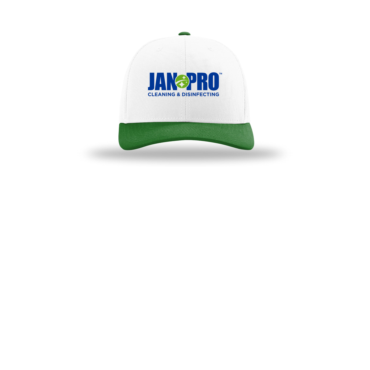 jan-pro-richardson-trucker-cap-embroidery-capfront-R112-whitewhitekelly-flat-front
