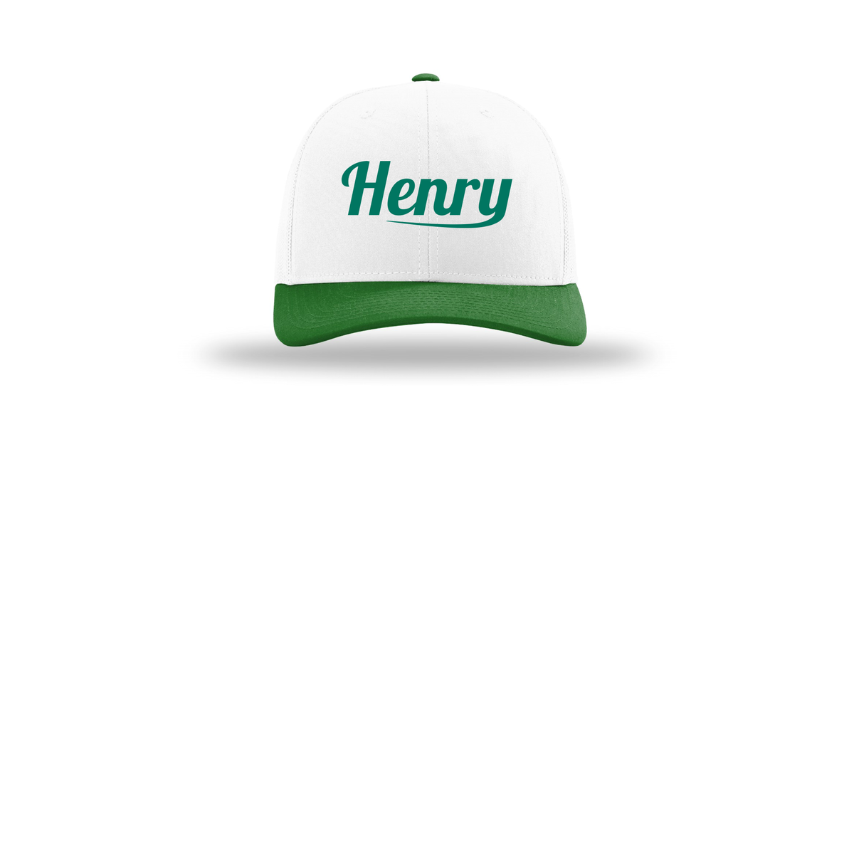 henrymeds-richardson-trucker-cap-embroidery-capfront-R112-whitewhitekelly-flat-front