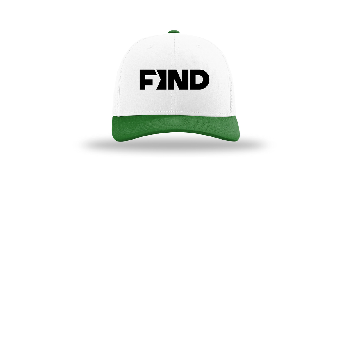 findrealestate-richardson-trucker-cap-embroidery-capfront-R112-whitewhitekelly-flat-front