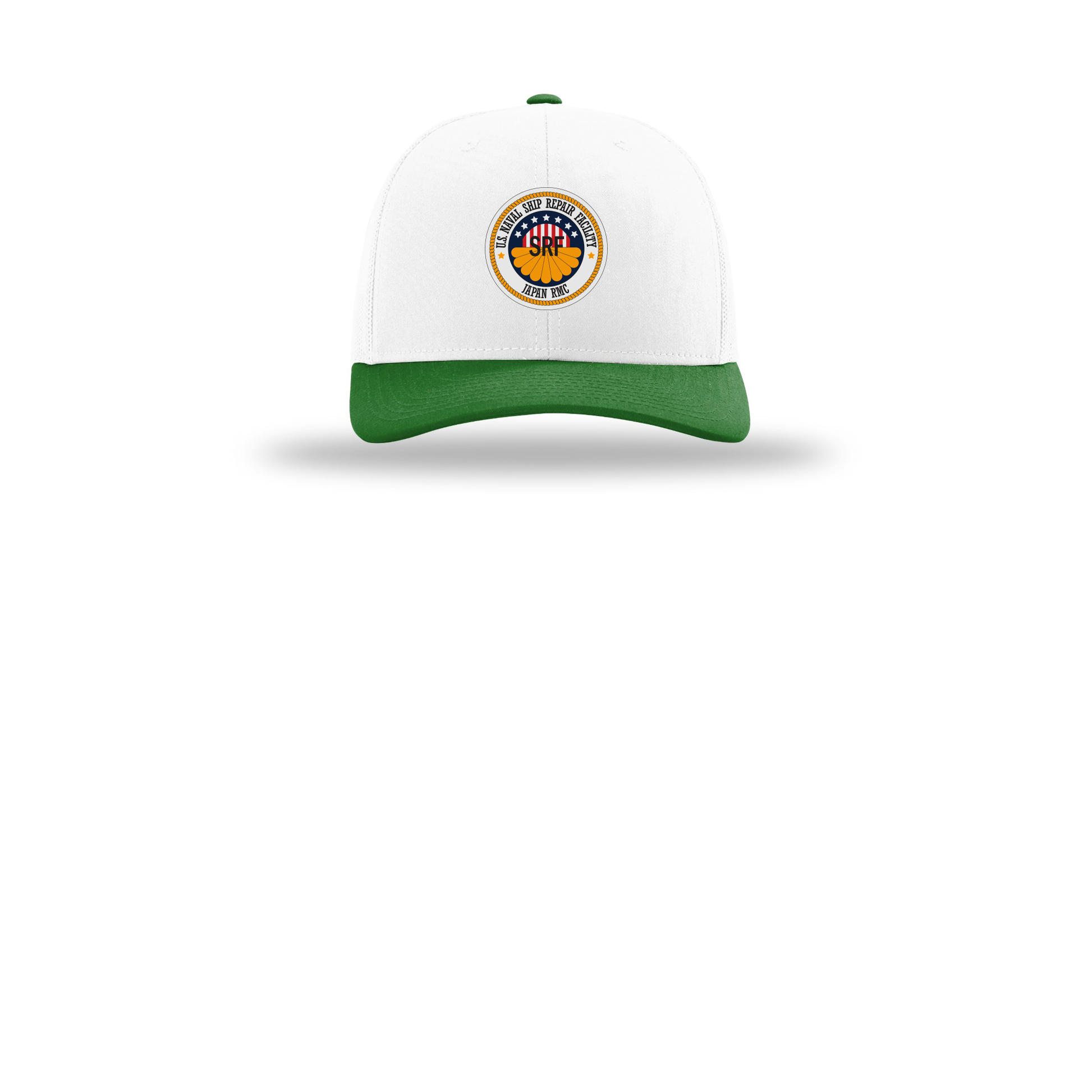 srf-jrmc-richardson-trucker-cap-embroidery-capfront-R112-whitewhitekelly-flat-front