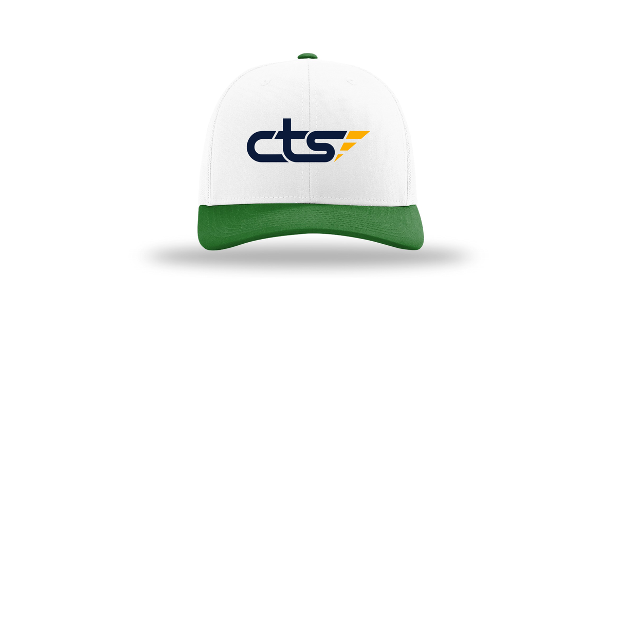 cts1-richardson-trucker-cap-embroidery-capfront-R112-whitewhitekelly-flat-front
