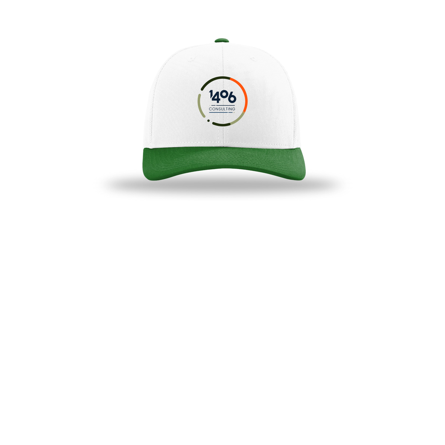 1406consulting-richardson-trucker-cap-embroidery-capfront-R112-whitewhitekelly-flat-front