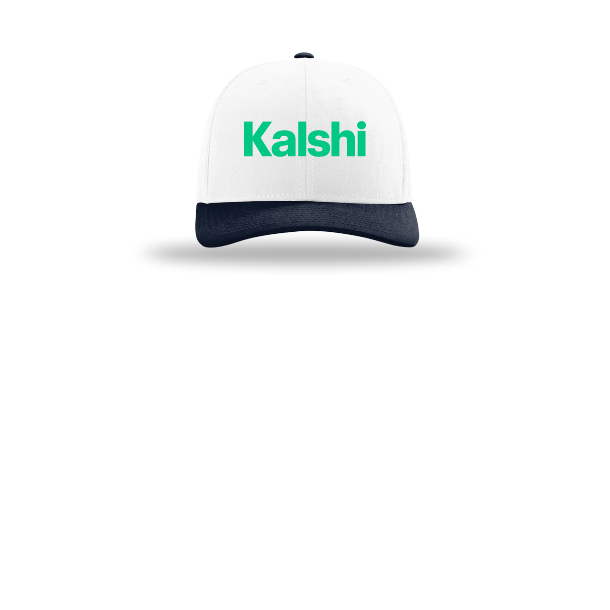 kalshi-richardson-trucker-cap-embroidery-capfront-R112-whitewhitenavy-flat-front