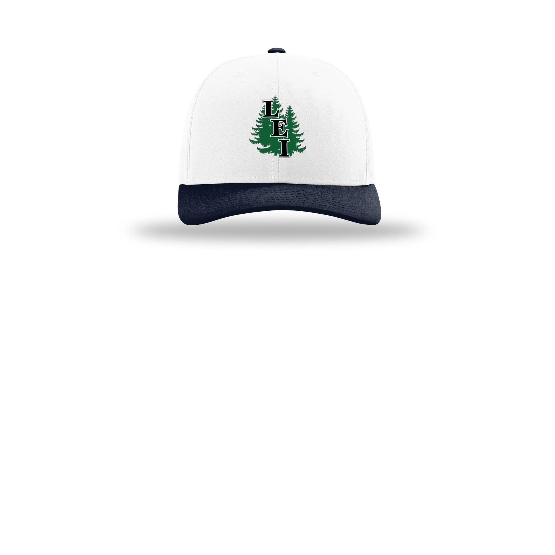 leisite-richardson-trucker-cap-embroidery-capfront-R112-whitewhitenavy-flat-front
