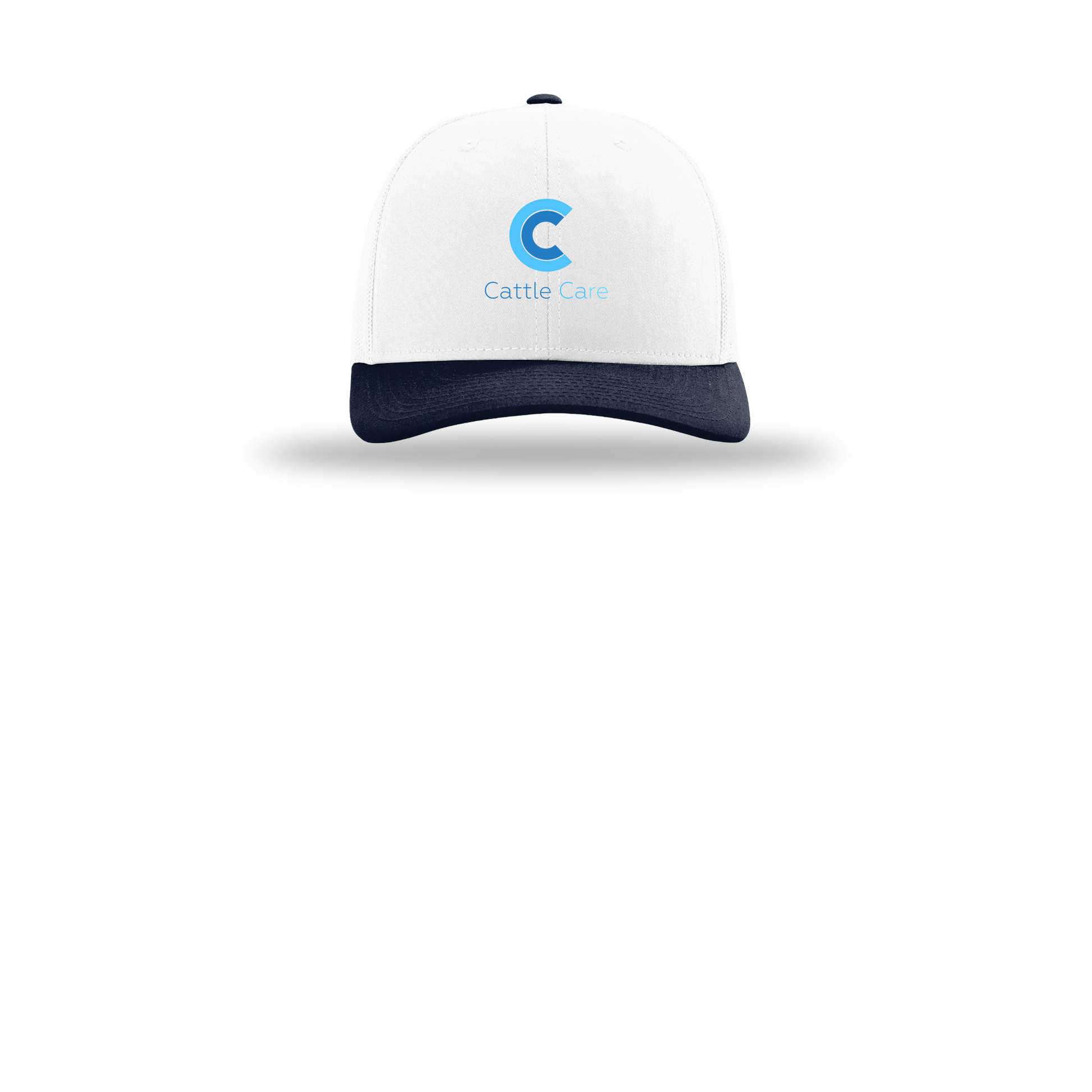 cattle-care-richardson-trucker-cap-embroidery-capfront-R112-whitewhitenavy-flat-front