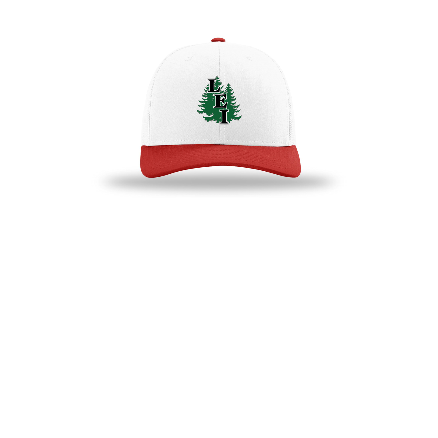 leisite-richardson-trucker-cap-embroidery-capfront-R112-whitewhitered-flat-front