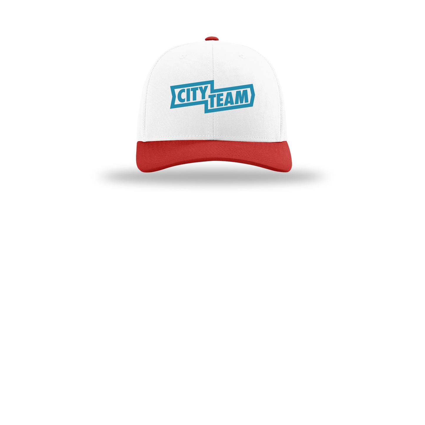 cityteam-richardson-trucker-cap-embroidery-capfront-R112-whitewhitered-flat-front