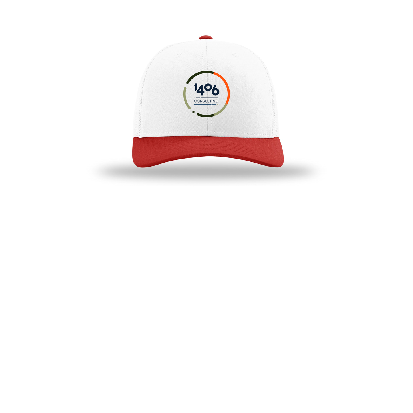 1406consulting-richardson-trucker-cap-embroidery-capfront-R112-whitewhitered-flat-front