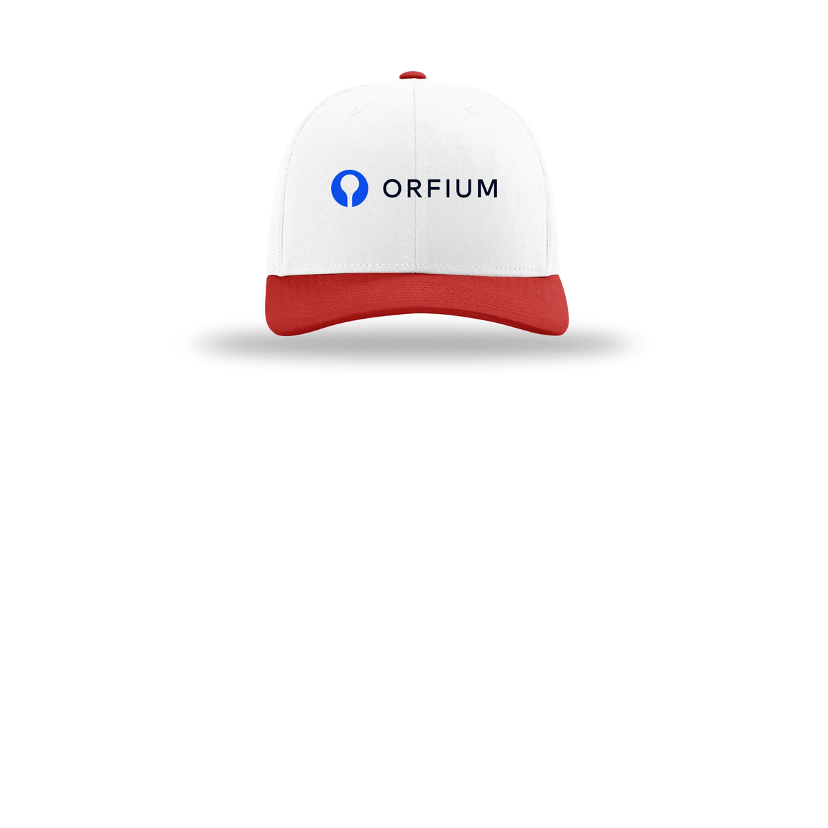 orfium-richardson-trucker-cap-embroidery-capfront-R112-whitewhitered-flat-front