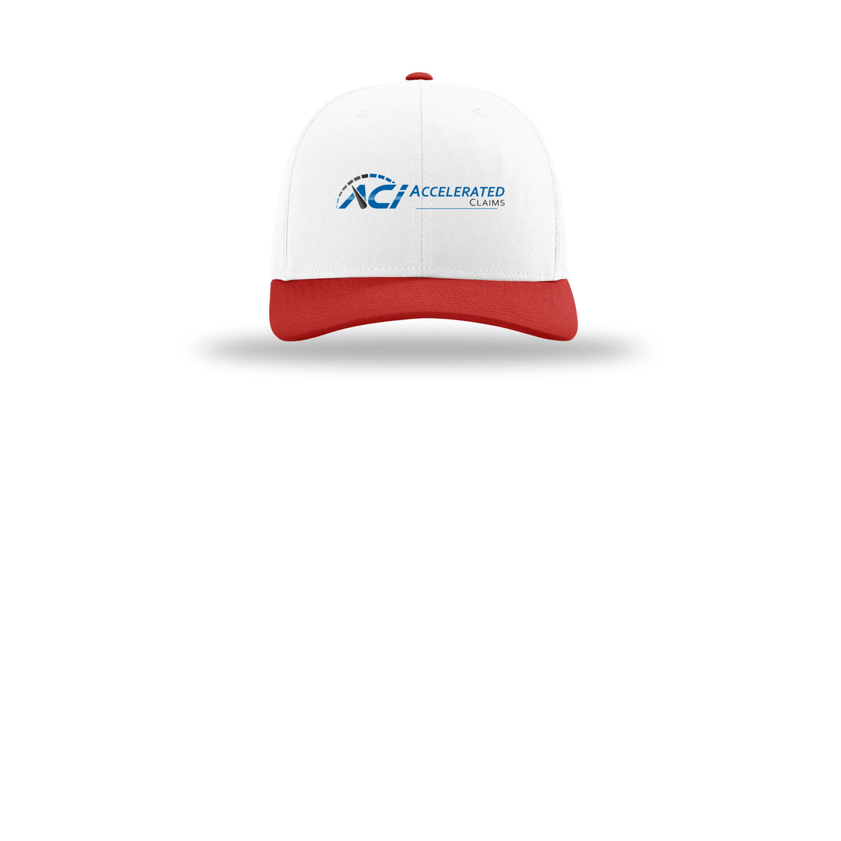 accelclaims-richardson-trucker-cap-embroidery-capfront-R112-whitewhitered-flat-front
