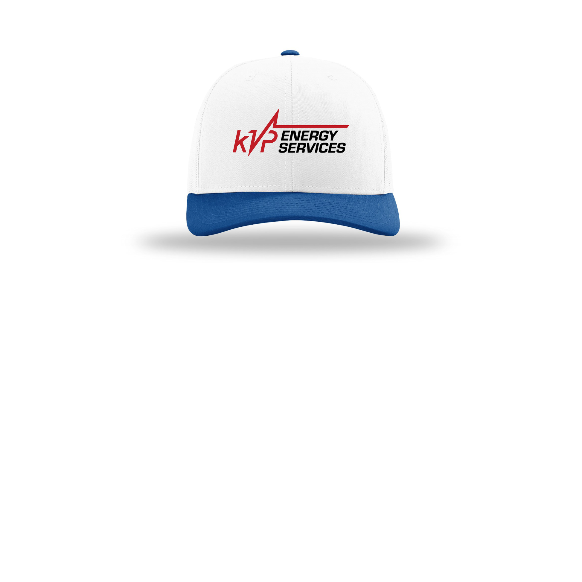 kvpenergy-richardson-trucker-cap-embroidery-capfront-R112-whitewhiteroyal-flat-front