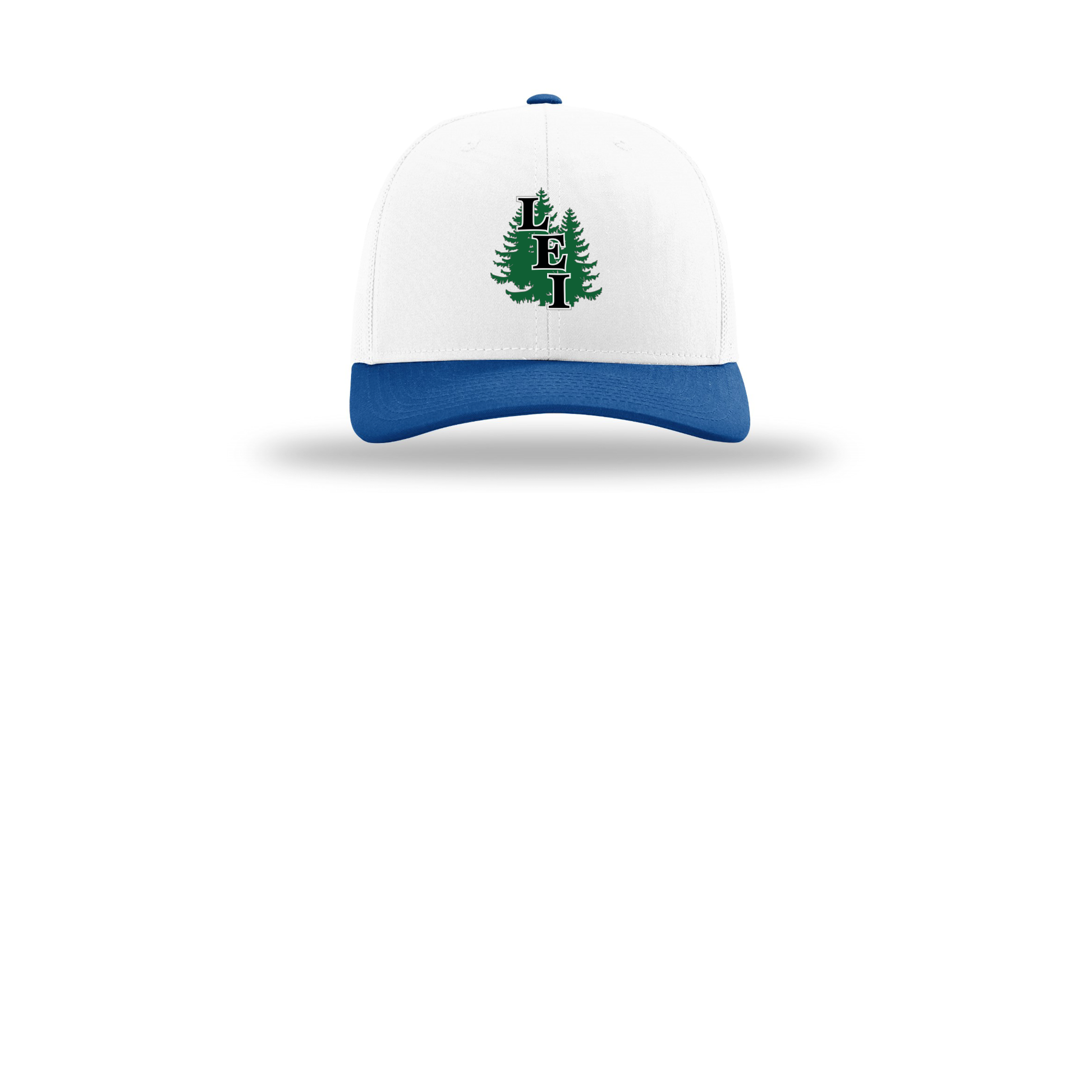 leisite-richardson-trucker-cap-embroidery-capfront-R112-whitewhiteroyal-flat-front