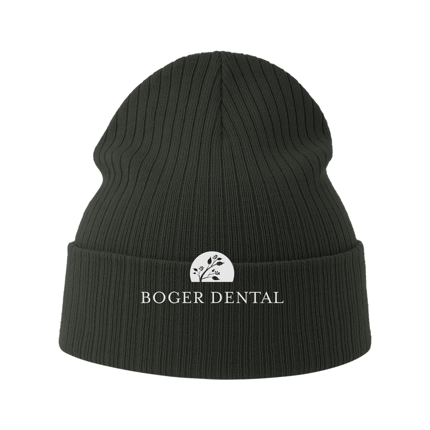 boger-dental-sustainable-cuffed-beanie-embroidery-capfront-RIO-darkgrey-flat-front