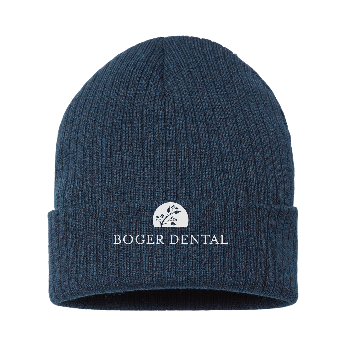 boger-dental-sustainable-cuffed-beanie-embroidery-capfront-RIO-navy-flat-front