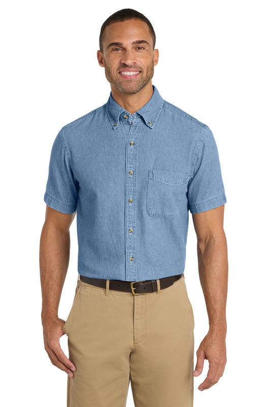 Port & Co® Short Sleeve Value Denim Shirt. SP11
