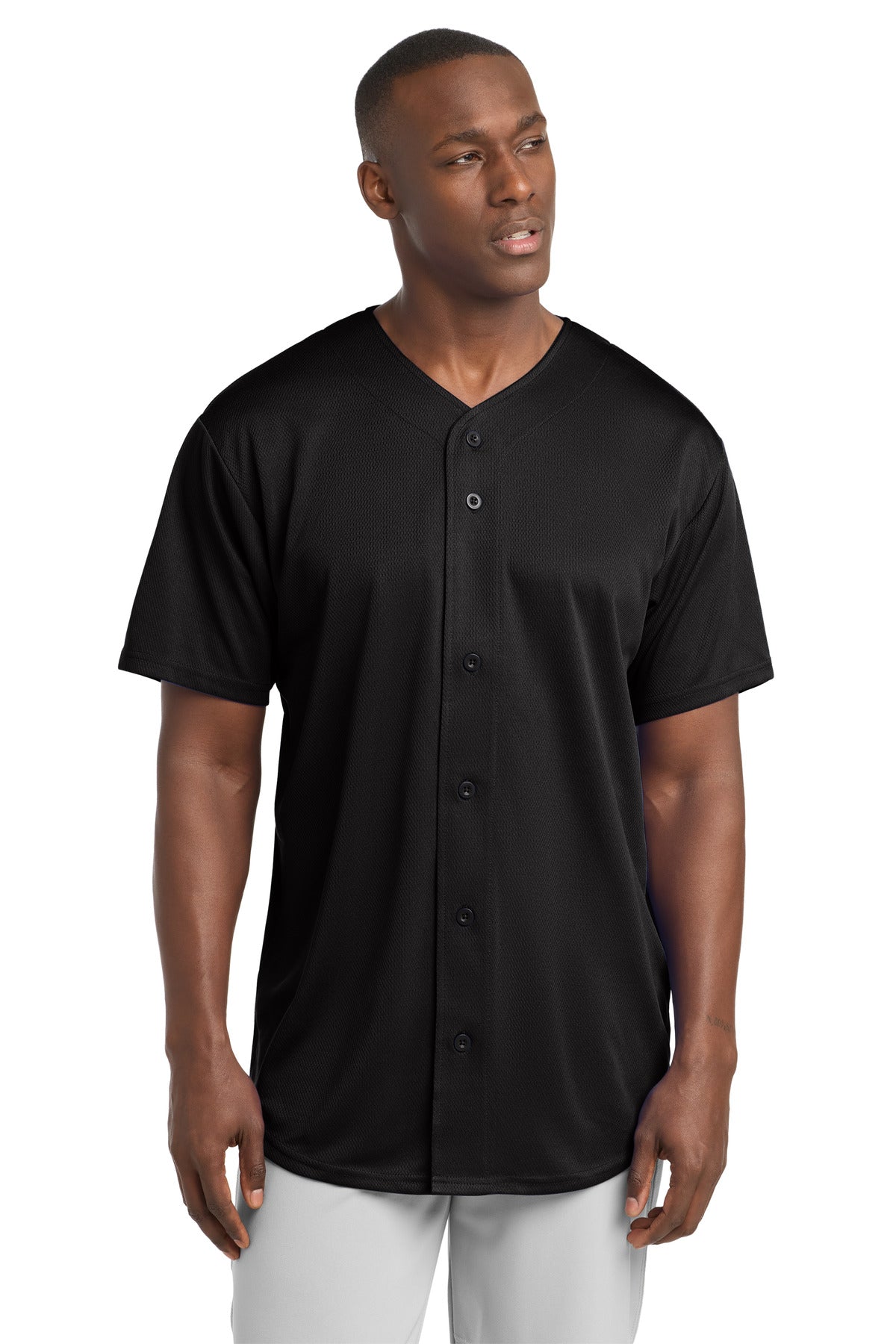 Sport-Tek® PosiCharge® Tough Mesh Full-Button Jersey. ST220