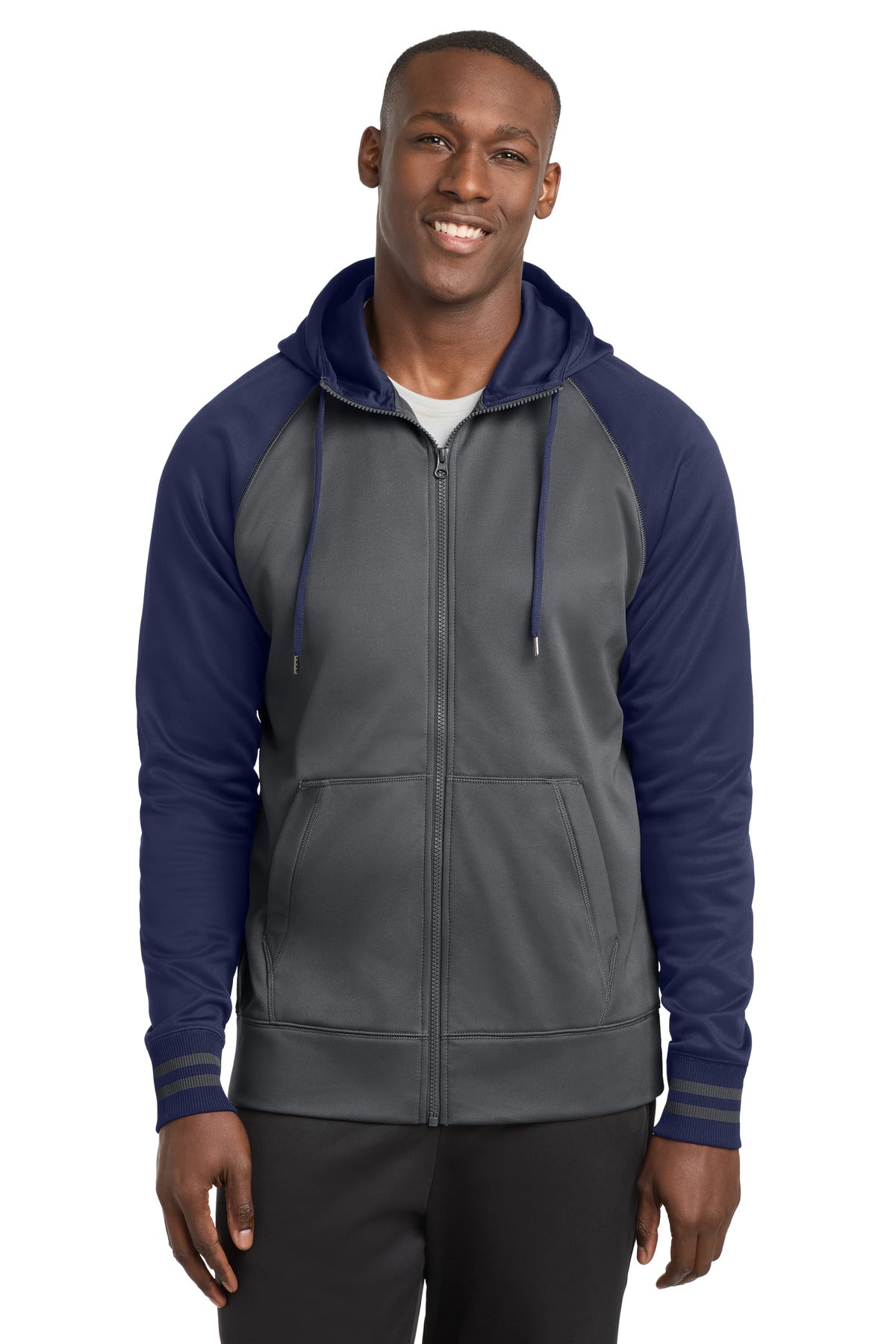 Sport-Tek® Sport-Wick® Varsity Fleece Full-Zip Hooded Jacket. ST236