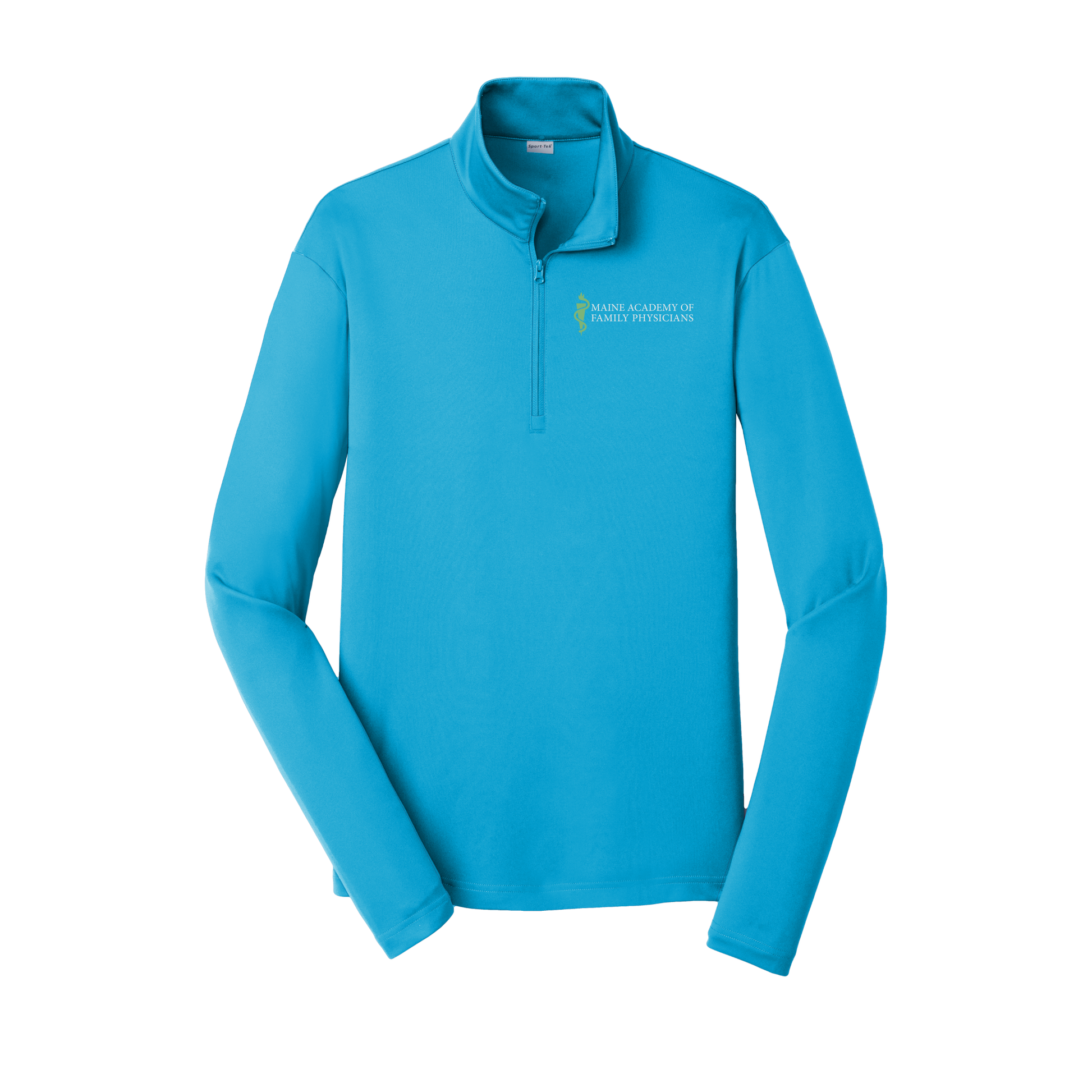 maineafp-lightweight-quarter-zip-dtf-leftchest-ST357-atomicblue-flat-front