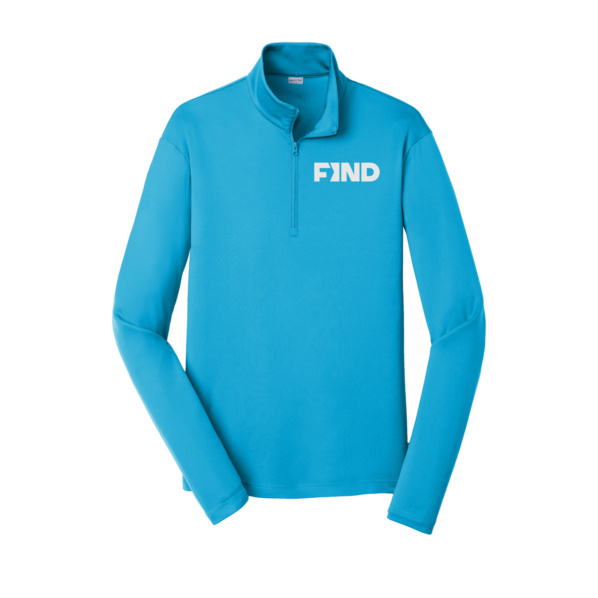 findrealestate-lightweight-quarter-zip-dtf-leftchest-ST357-atomicblue-flat-front
