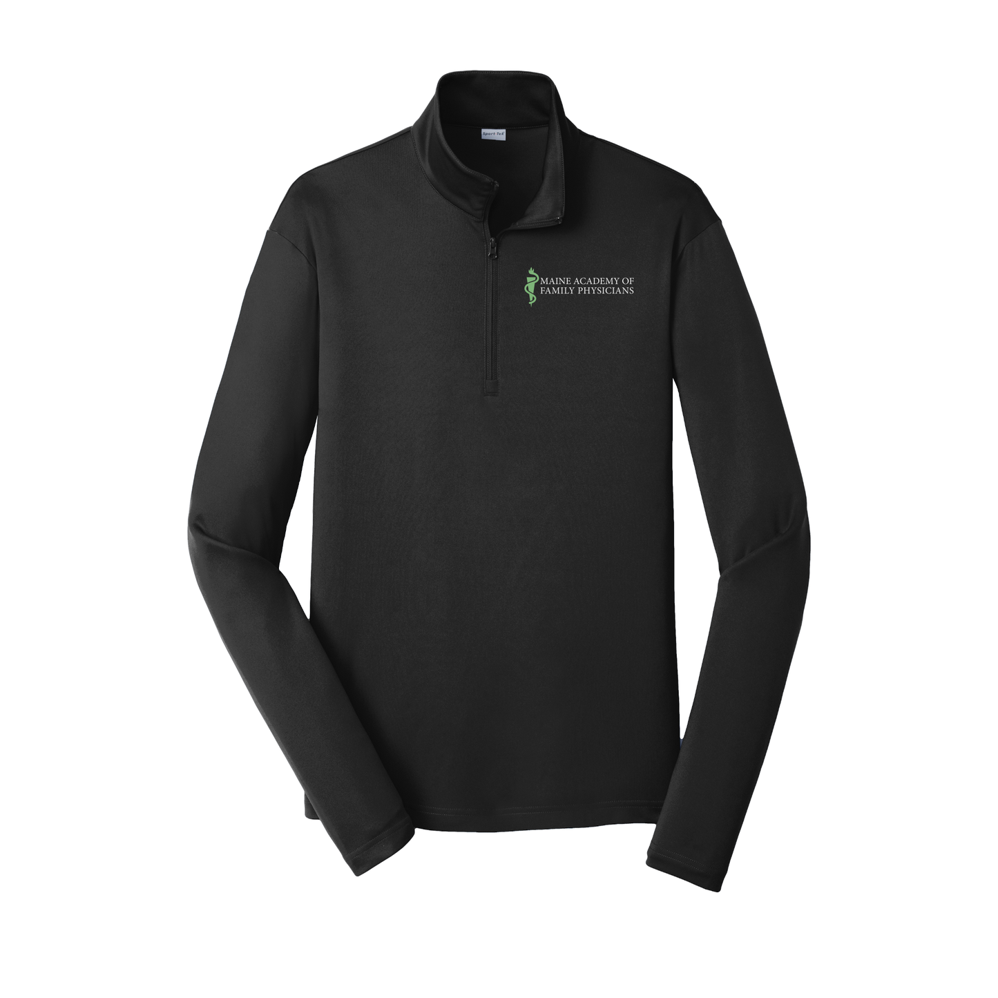 maineafp-lightweight-quarter-zip-dtf-leftchest-ST357-black-flat-front