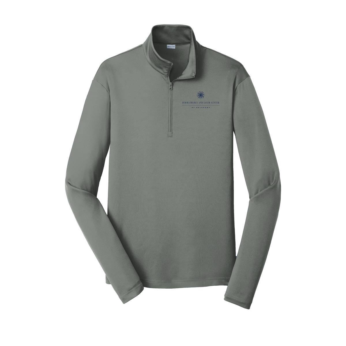 dermatologylaserok-lightweight-quarter-zip-dtf-leftchest-ST357-greyconcrete-flat-front