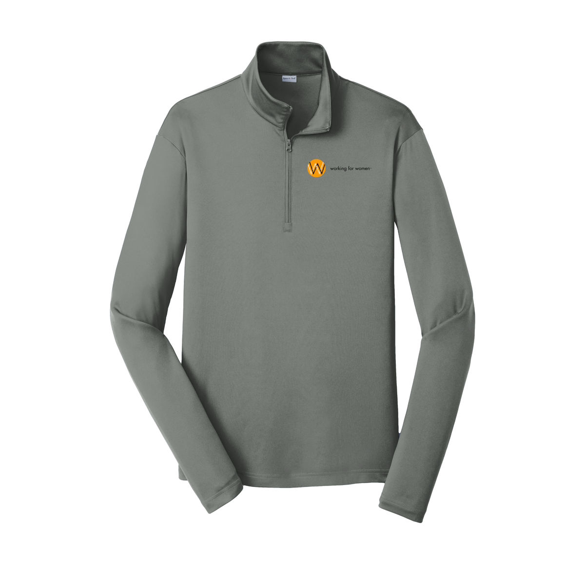 workingforwomen-lightweight-quarter-zip-dtf-leftchest-ST357-greyconcrete-flat-front