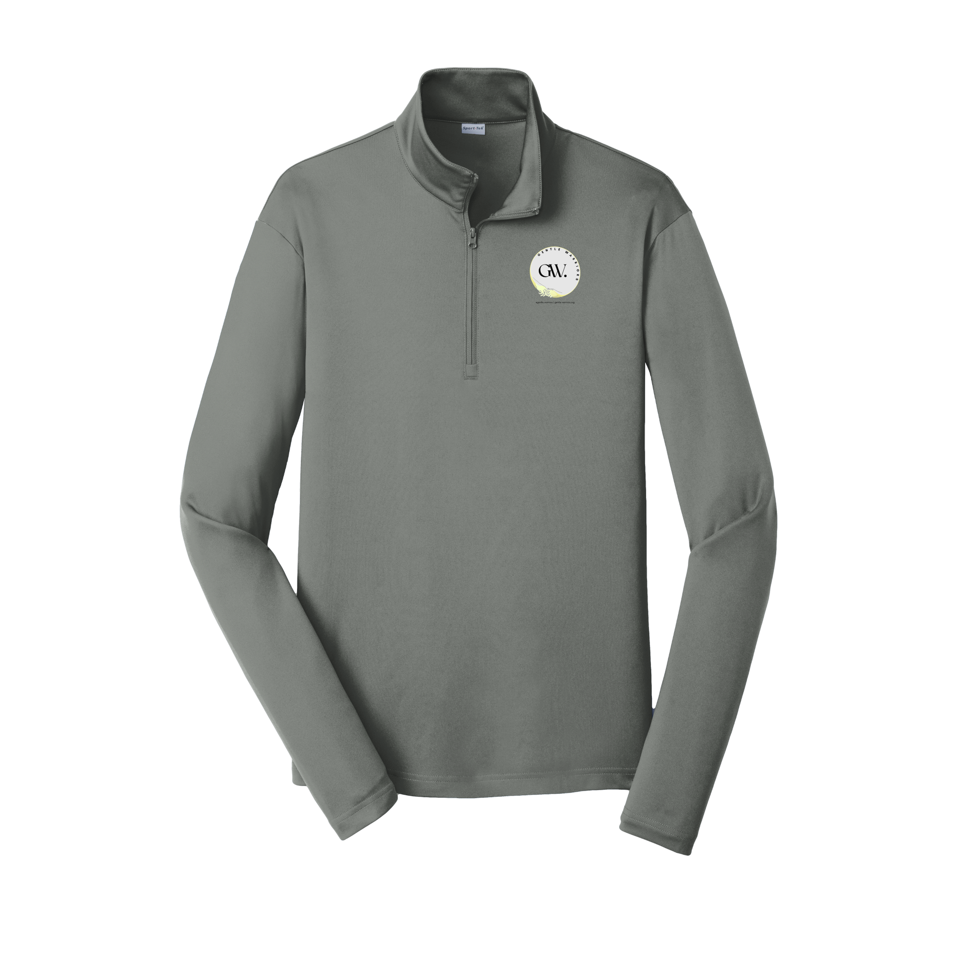 gentle-warriors-lightweight-quarter-zip-dtf-leftchest-ST357-greyconcrete-flat-front