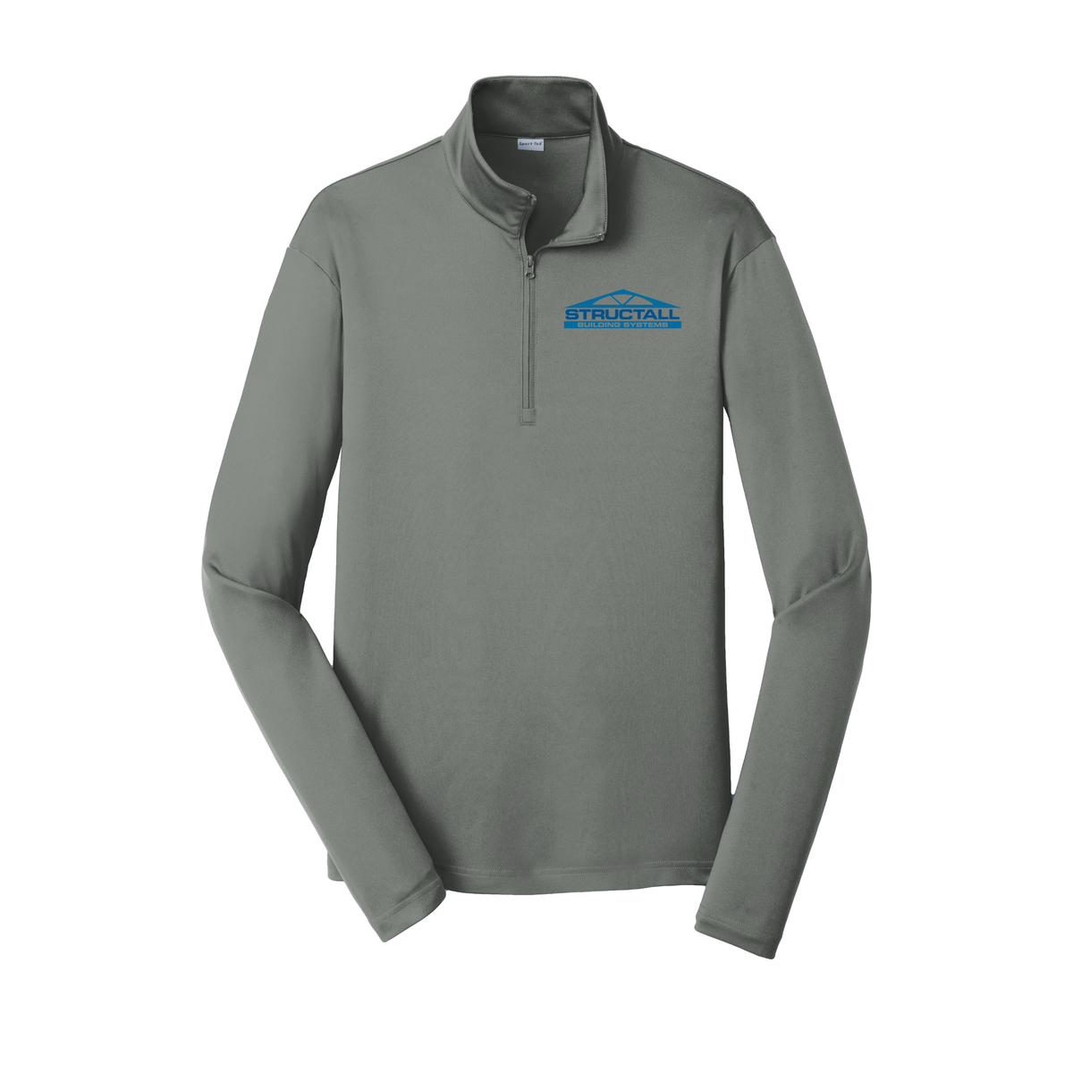 structall-lightweight-quarter-zip-dtf-leftchest-ST357-greyconcrete-flat-front
