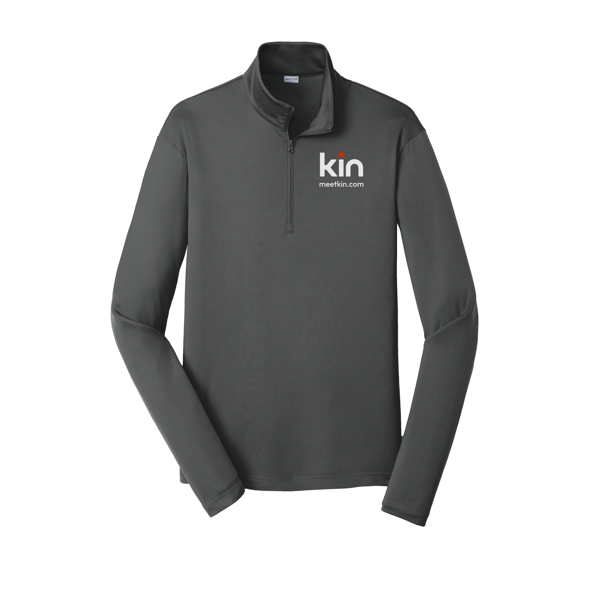 kin-lightweight-quarter-zip-dtf-leftchest-ST357-irongrey-flat-front