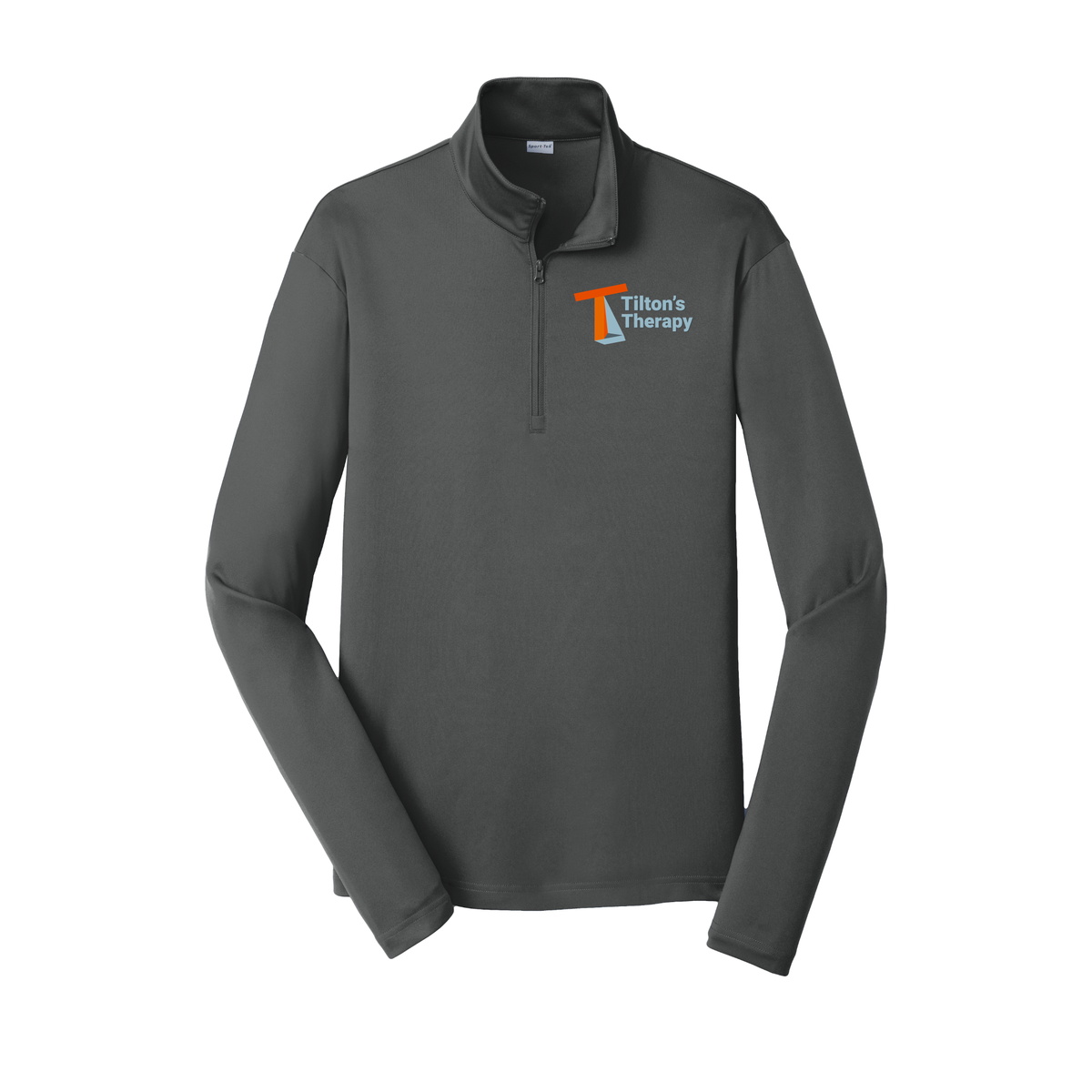 tiltonstherapy-lightweight-quarter-zip-dtf-leftchest-ST357-irongrey-flat-front