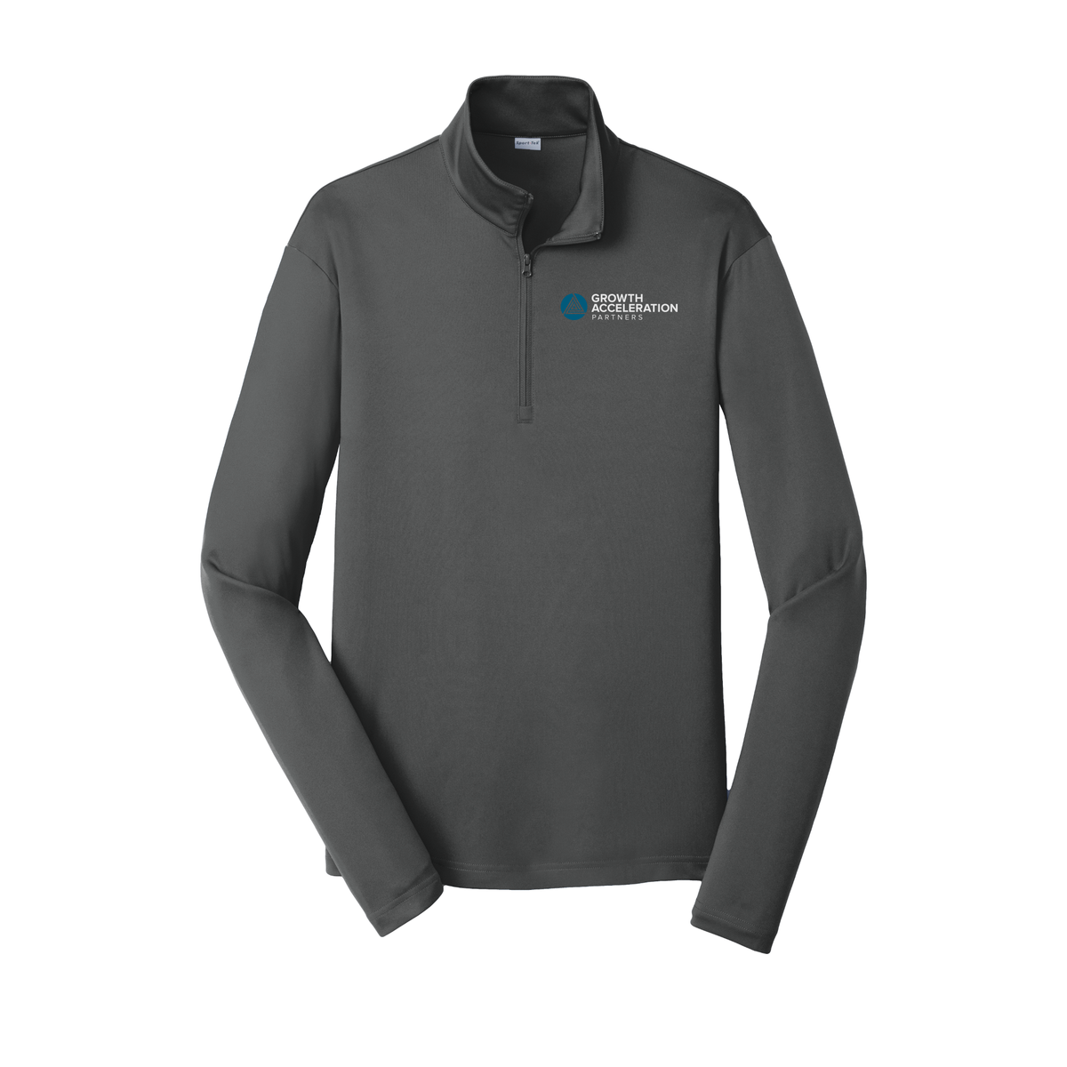 growthaccelerationpartners-lightweight-quarter-zip-dtf-leftchest-ST357-irongrey-flat-front